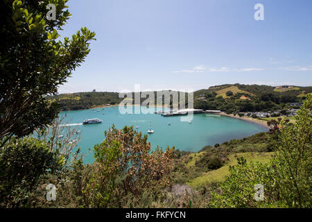 Matiatia Hafenbucht, Waiheke Island, Auckland, Neuseeland Stockfoto