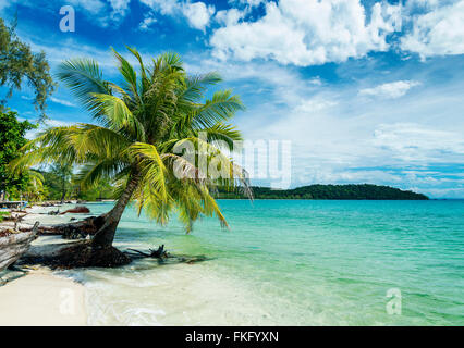 ruhig leer Paradiesstrand auf Koh Rong Island in der Nähe von Sihanoukville Kambodscha Stockfoto