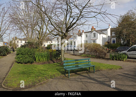 William Griggs Gärten. Ein kleiner Park an der Bellenden Road in Peckham, London. Dörfliche Atmosphäre in der einst berühmten armen Gegend. Stockfoto