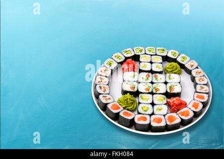 Sushi Rollen große set Stockfoto