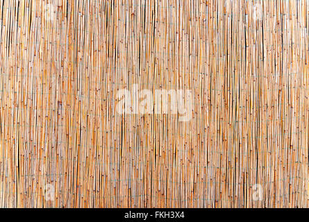 Bambus braun Stroh Matte Textur Stockfoto