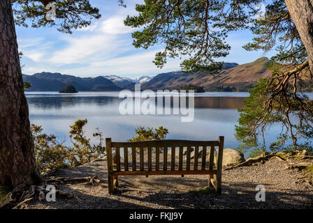 Ansicht des Derwent Water von Mönchs Craig Stockfoto