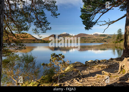 Ansicht des Derwent Water von Mönchs Craig Stockfoto