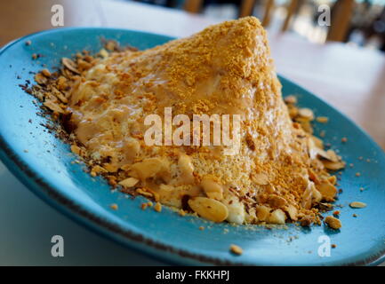 Erdnuss Flocke Eis (berühmte Eis auf Udo, Jeju) Stockfoto
