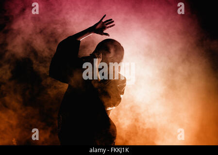 BARCELONA - 14 JUN: Lykke Li (Sängerin und Songwriterin aus Schweden) führt beim Sonar Festival. Stockfoto