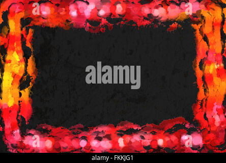 Glühende abstrakten Rahmen mit grauen strukturierten Hintergrund Stockfoto