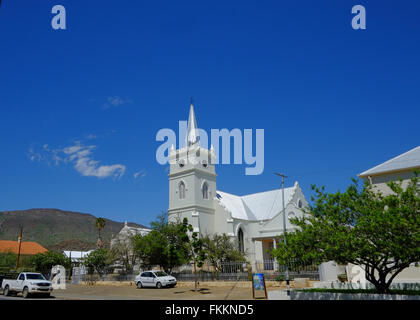 Kirche an der Hauptstraße von Prinz Albert, Karoo, Südafrika Stockfoto