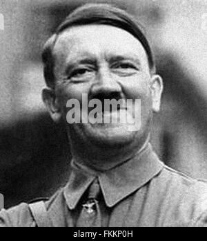 Adolf HITLER - ein seltenes Bild des deutschen Krieges Führers lächelnd, aus dem Archiv des Pressedienstes Portrait - ehemals Pressebüro Portrait. Stockfoto