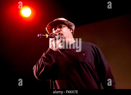 Trugoy the Dove (David Jolicoeur) tritt mit De La Soul auf dem Brisfest, Ashton Court Estate, Bristol. 23. September 2012 Stockfoto