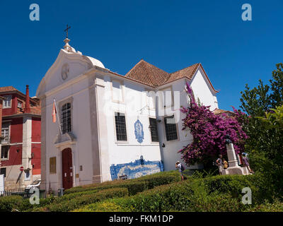 Kirche St. Luzia und Gärten in Alfama Lissabon Bezirkshauptstadt Stadt von Portugal Europa Stockfoto