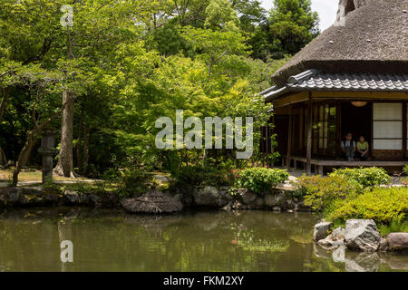 Hyoshintei Teehaus, Isuien Garten, Nara, Präfektur Nara, Japan Region Kansai. Stockfoto