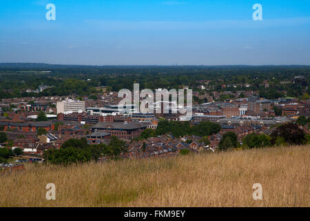 Überblick über die Stadt Guildford, Surrey. Stockfoto