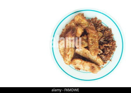 Tiefe gebratene knusprige Banane Stockfoto