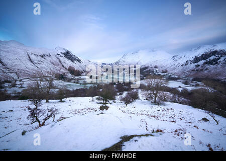 Blick in Richtung Deepdale und Patterdale von Hartsop oben wie im englischen Lake District. Stockfoto