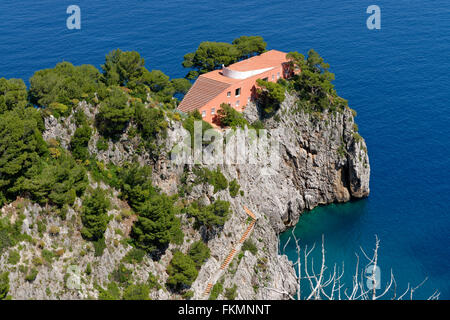 Villa Malaparte, Punta Massullo, Capri, Golf von Neapel, Kampanien, Italien Stockfoto