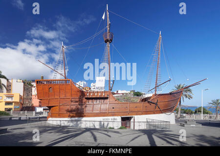 Museum Museo Naval Santa Maria, Nachbau des Flaggschiffs von Columbus, Santa Cruz De La Palma, La Palma, Kanarische Inseln, Spanien Stockfoto