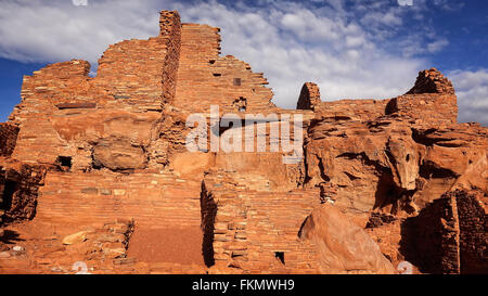 Alte indianische Ruinen am Wupatki National Monument in Arizona Stockfoto