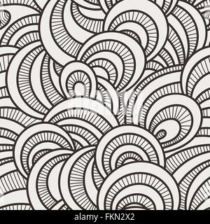 Vektor nahtlose Hintergrund der überlappende Kreise Stock Vektor