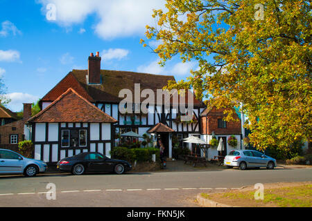 Das White Horse Pub Dorf von Shere.Surrey, England Stockfoto