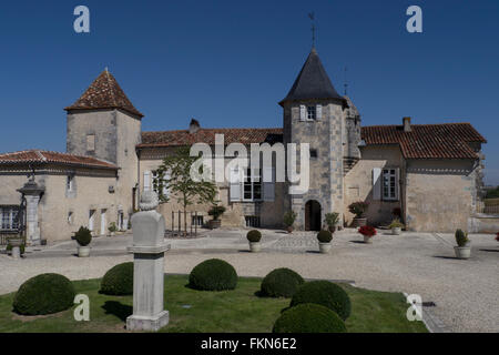 Le Maine Giraud Manor, Champagner-Vigny, Poitou-Charentes, Frankreich. Stockfoto