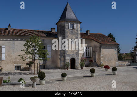 Le Maine Giraud Manor, Champagner-Vigny, Poitou-Charentes, Frankreich. Stockfoto