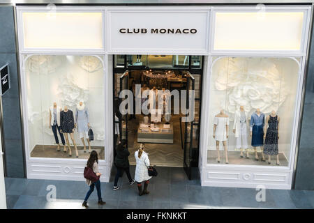 Club Monaco Shop, Brookfield Place in Battery Park City, NYC, USA Stockfoto