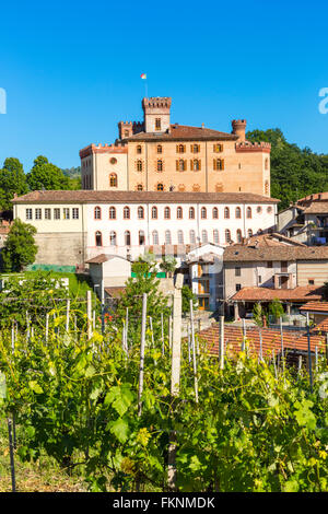 Das Schloss von Barolo / Schloss Falletti, entlang der Wein route, Cuneo, Piemont, Langhe, Nordwest-Italien Stockfoto