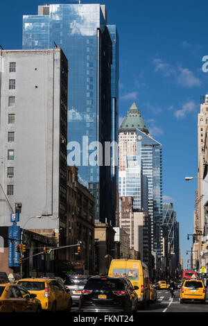 Architektur an der Eighth Avenue, NYC Stockfoto