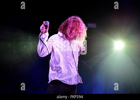 BILBAO, Spanien - NOV 01: The Orwells (Band) live-Musik-Show in Bime Festival am 1. November 2014 in Bilbao, Spanien. Stockfoto