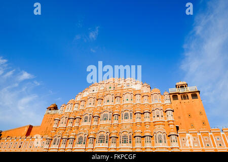 Hawa Mahal Palast (Palast der Winde) in Jaipur, Rajasthan, Indien. Rajasthan Indien Wahrzeichen. Stockfoto