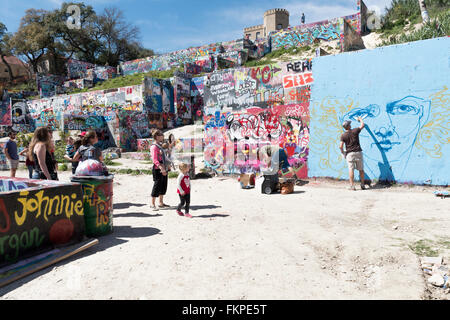 Graffiti-Park in Austin, Texas, Vereinigte Staaten von Amerika Stockfoto