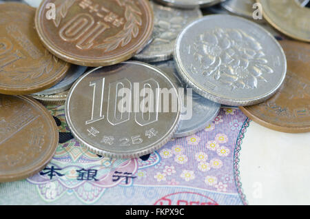 Japanische Yen-Noten. Währung von Japan Stockfoto