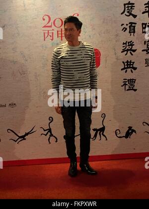 Hongkong, China. 9. März 2016. Nick Cheung besucht den Hong Kong Film Directors Guild in Hongkong, China am 9. März 2016. © TopPhoto/Alamy Live-Nachrichten Stockfoto