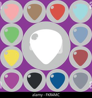 Vektor-Icons Plektrum Stock Vektor