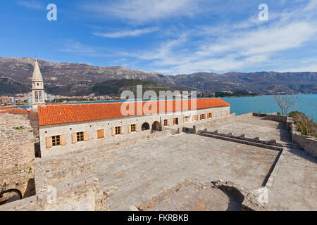 Innerhalb der Zitadelle (Castel St. Mary) der alten Stadt Budva, Montenegro Stockfoto