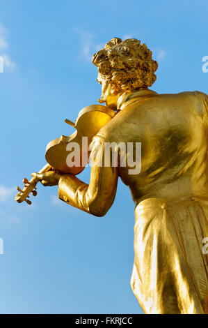 Statue von Johann Strauss II, Stadtpark, Wien, Österreich Stockfoto