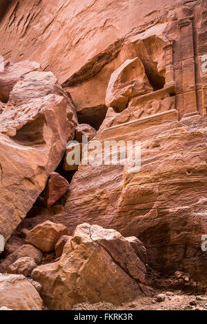 Steinhaufen in Petra, Haschemitischen Königreich Jordanien. Stockfoto