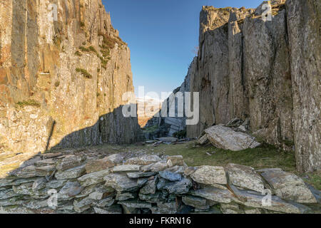 Snowdonia-Nationalpark von Rhyd-Ddu Snowdon Mountain in die Ferne blickt Stockfoto