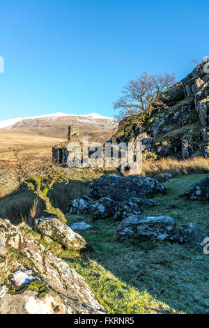 Snowdonia-Nationalpark von Rhyd-Ddu Snowdon Mountain in die Ferne blickt Stockfoto