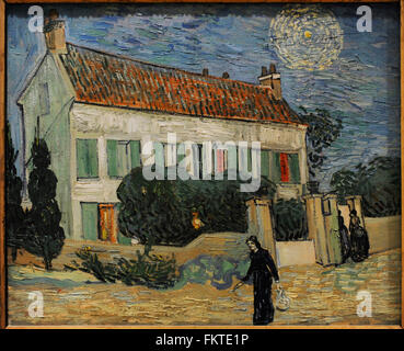 Vincent Van Gogh (1853-1890). Niederländische Post-Impressionisten Maler. Das weiße Haus bei Nacht, 1890. Öl auf Leinwand. Die Eremitage. Sankt Petersburg. Russland. Stockfoto