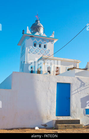 Leuchtturm, Sidi Ifni, Guelmim-Oued Region, Süd-Marokko, Nordafrika Stockfoto