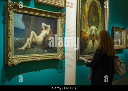 Turin, Italien. 10. März 2016. Press Preview Kunstausstellung "von Poussin zu den Impressionisten. Drei Jahrhunderte der französischen Malerei "im Palazzo Madama in Turin Credit: Stefano Guidi/Alamy Live News Stockfoto