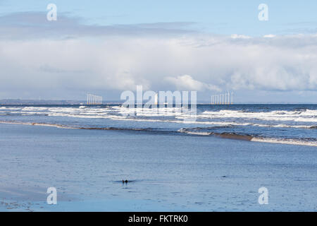 Saltburn, einem Badeort in North Yorkshire, England, UK an einem sonnigen Tag von März 2016 Stockfoto