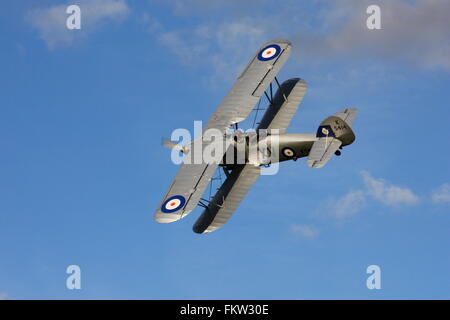 1935 Hawker Hind. Dies ist ein Ex Beispiel der afghanischen Luftwaffe und wurde in den 1950er Jahren von ihnen genutzt. Stockfoto