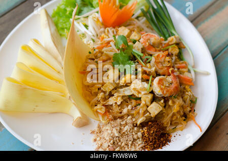 Pad Thai. Thai Nudeln Stil Stockfoto