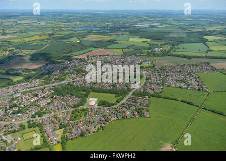 Eine Luftaufnahme von Staffordshire Dorf von Handsacre Stockfoto