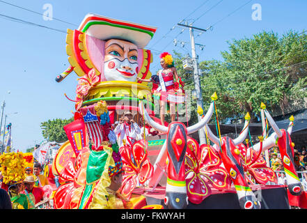 Float-Parade in der Karneval von Barranquilla in Barranquilla, Kolumbien Stockfoto