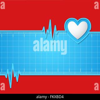 Electrocardiogram.Useful als Hintergrund für Medizin, Elektrokardiogramm, Pharma-, Rezept Stock Vektor