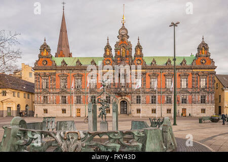 Das Rathaus befindet sich in der schwedischen Stadt Malmö. Stockfoto