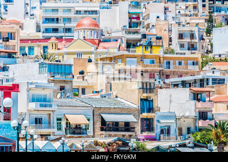 Das Meer Hafen Stadt Sitia auf der griechischen Insel Kreta. Stockfoto